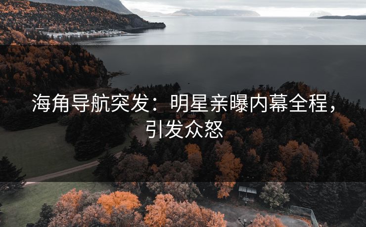海角导航突发：明星亲曝内幕全程，引发众怒